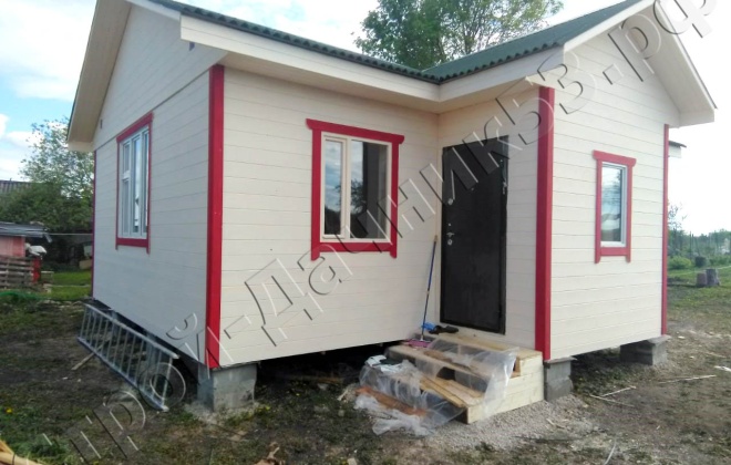1 Каркасно-щитовой дом по проекту ОД-7, 6×8, 48 м², Рязанская область,  Милославский район, Село Чернава (9)